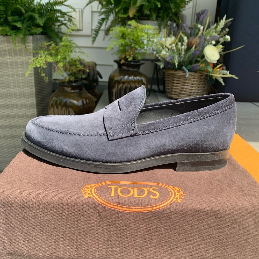 NIB TOD’S men’s suede blue shoes